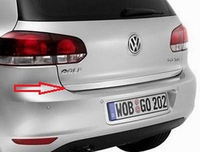 Накладка на кромку крышки багажника (нерж.) 1 шт. VW GOLF 6 2009 > ― PEARPLUS.ru